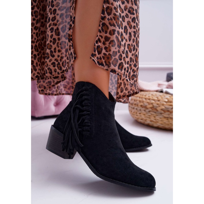 Botas de cowboy femininas pretas da Agnes preto 2