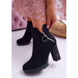 BUGO Botas femininas pretas DubiDa de salto alto preto 1