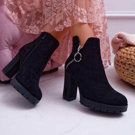 BUGO Botas femininas pretas DubiDa de salto alto preto 2