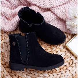 POPA Botas infantis pretas de salto baixo Sicarro preto 1