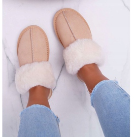 Chinelos femininos bege mirendy 2