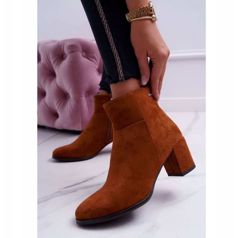 Botas femininas de salto alto Sergio Leone Camel BT522 castanho 1