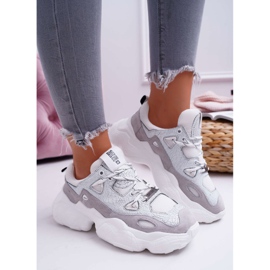 Sapatas esportivas femininas Big Star por Daniel Lopez Branco FF274430 multicolorido 2