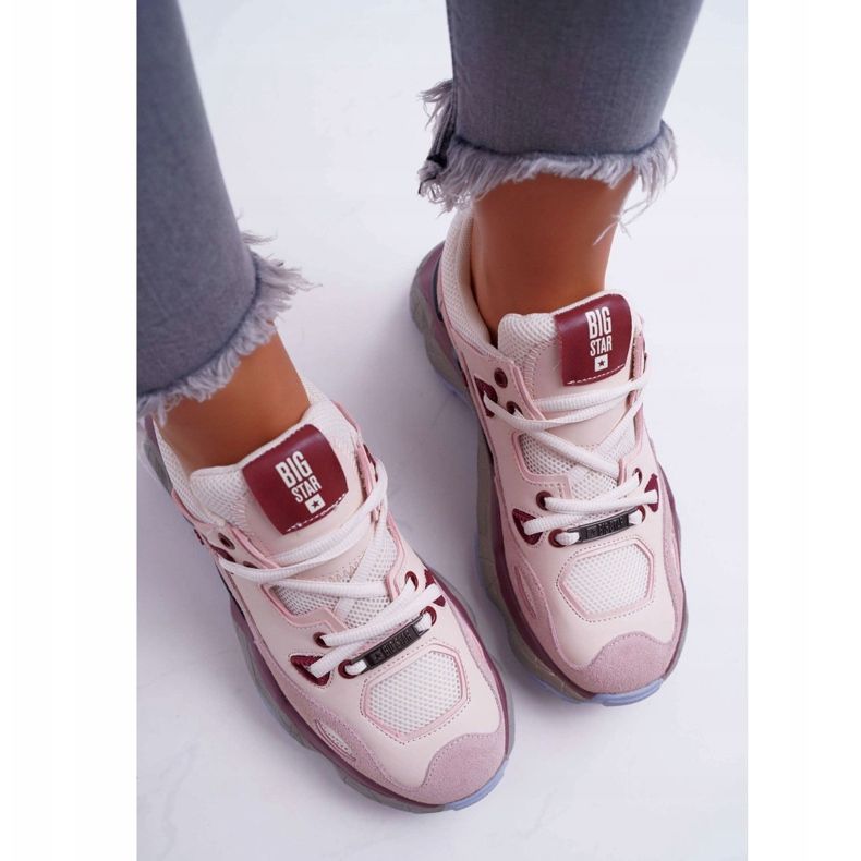 Sapatas esportivas femininas Big Star por Daniel Lopez FF274432 castanho vermelho multicolorido 2