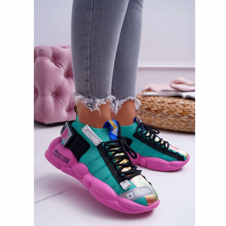 Sapatas esportivas femininas Big Star por Daniel Lopez FF274419 multicolorido 2