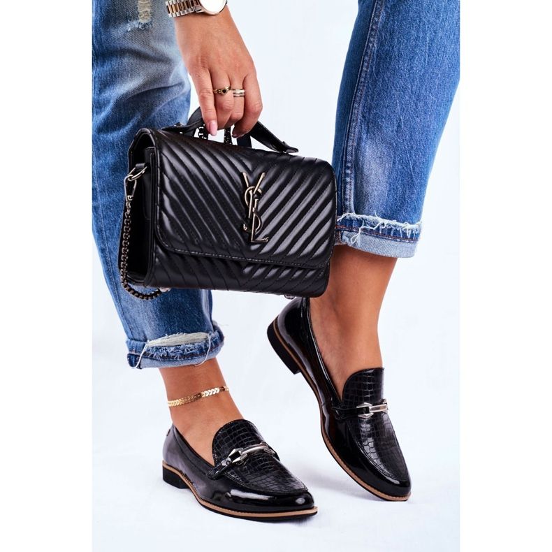 Brogues Maciejka Feminino Mocassins Lacados Preto 4099A-01 / 00-1 1