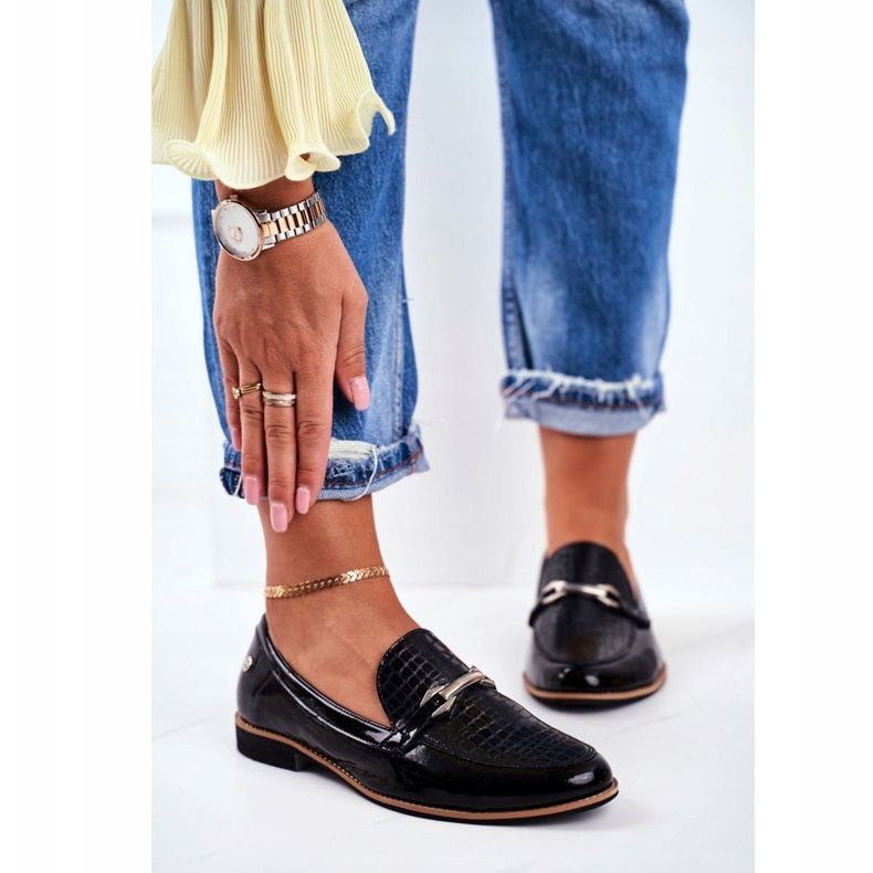 Brogues Maciejka Feminino Mocassins Lacados Preto 4099A-01 / 00-1 2