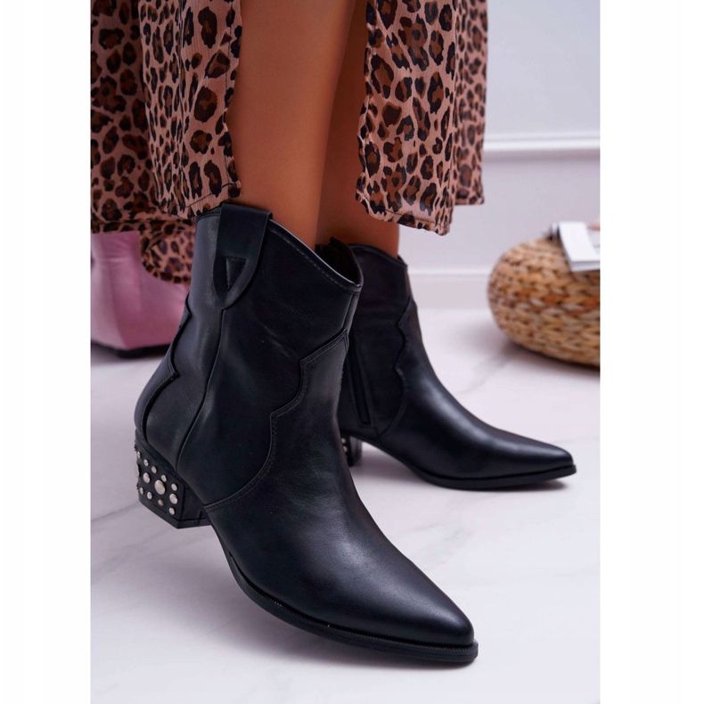 FP1 Botas de cowboy femininas Black Cliff preto 1