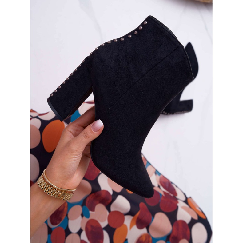 SEA Botas femininas de salto alto com rebites no Spitz RB23P Black Snack preto 1 SEA Botas femininas de salto alto com rebites no Spitz RB23P Black Snack preto 1