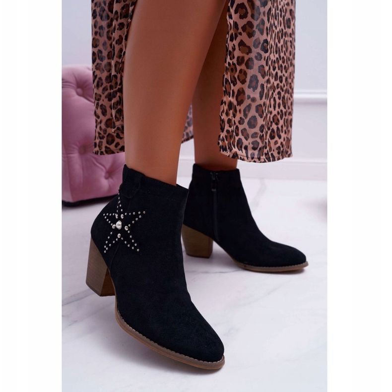 PS1 Botas femininas Cowboy Black Cowber preto 1
