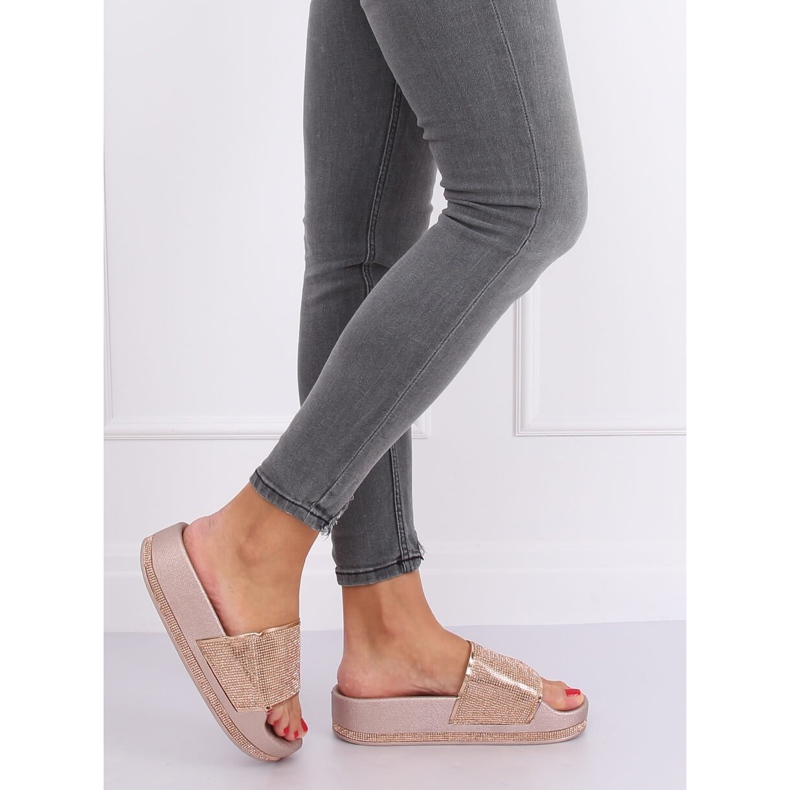 Chinelos Champagne N-59 Champagne em uma sola grossa multicolorido amarelo 2