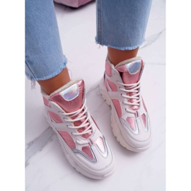 Calçados Esportivos Femininos Rosa Quente Meio-Médio 2