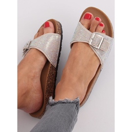 Chinelos scholki bege com pedras L-1032 bege 2
