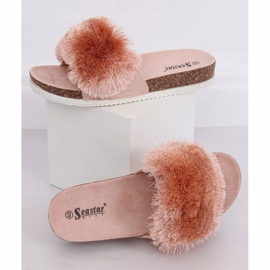 Chinelos rosa BG57P rosa com pompom 2