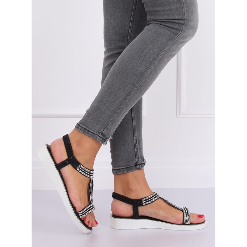 Sandálias femininas pretas 127-89 pretas preto 1