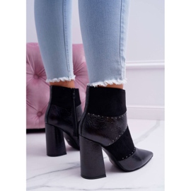 SEA Botas femininas de salto alto com rebites em Spitz RB21P Black Yango preto 2 SEA Botas femininas de salto alto com rebites em Spitz RB21P Black Yango preto 2