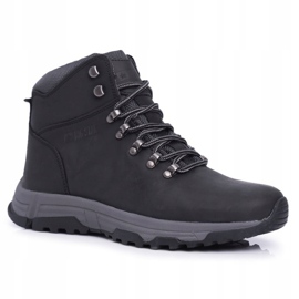 Sapatos de couro Trekker masculino Big Star Black EE174201 preto 1