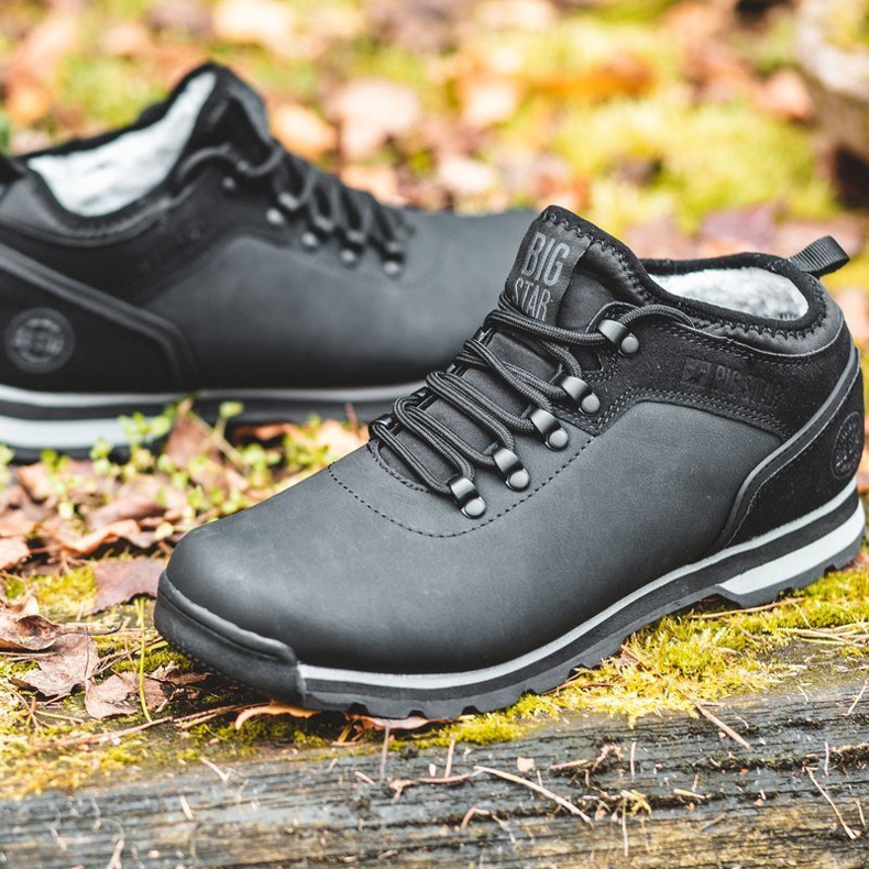 Sapatos de trekking masculino Big Star Black EE174444 preto 2