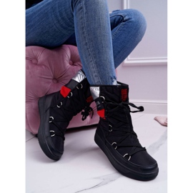 Botas femininas pretas quentes de neve com pelo Big Star EE274656 preto 1