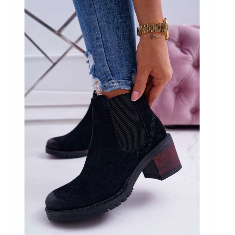 Botas femininas de salto alto Sergio Leone pretas BT702 preto 1