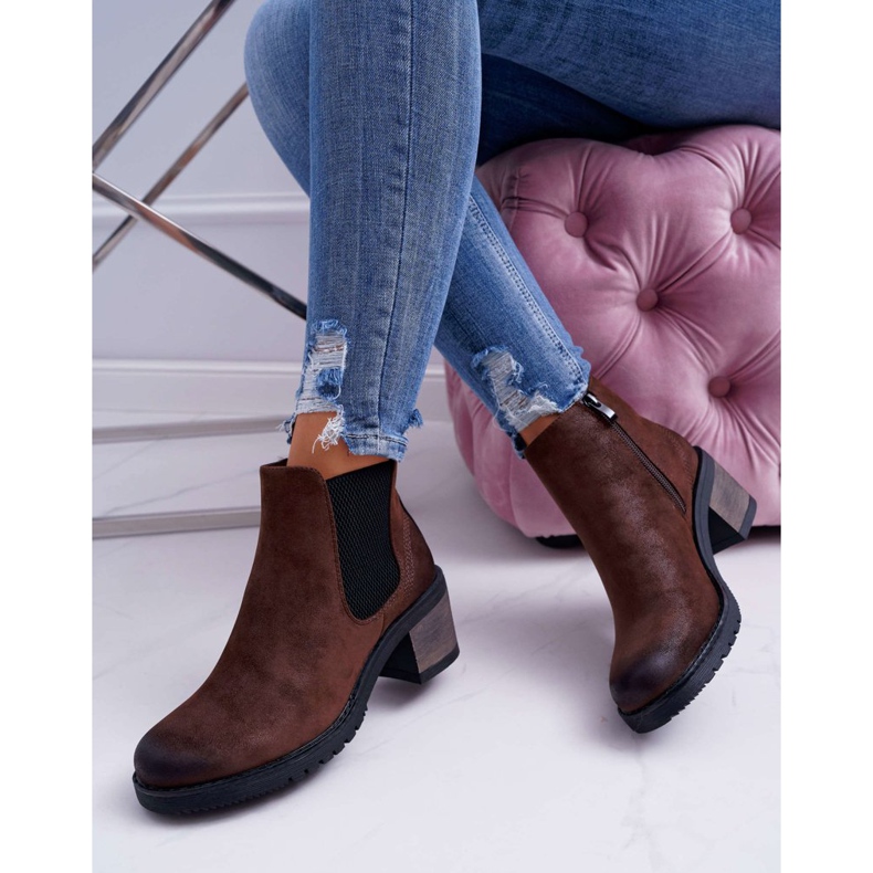 Botas femininas de salto alto Sergio Leone Brown BT702 castanho 2