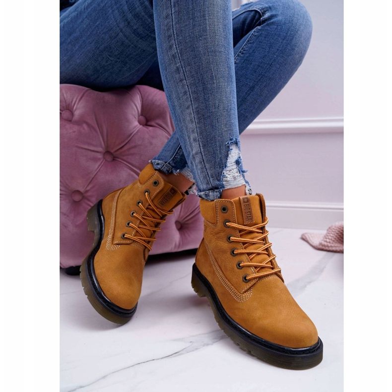 Caçadores de botas femininas Big Star Camel EE274013 marrom 1