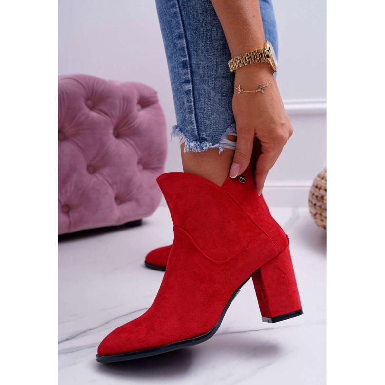 Botas femininas de salto alto Sergio Leone Vermelho BT525 1