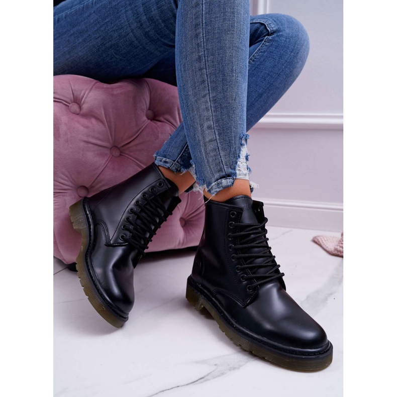 Botas femininas Trappers Botas Big Star Couro Preto EE274001 1