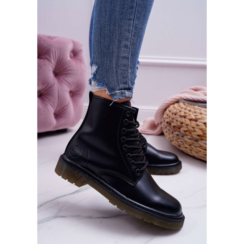Botas femininas Trappers Botas Big Star Couro Preto EE274001 2