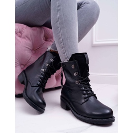 Botas femininas Workers Big Star Couro Preto EE274506 1
