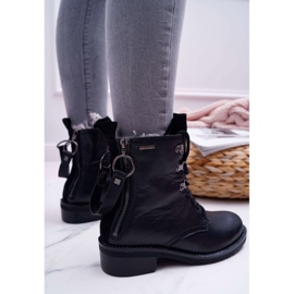 Botas femininas Workers Big Star Couro Preto EE274506 2