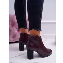 Botas femininas de salto alto Sergio Leone Burgundy BT518 vermelho 2