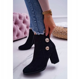 S.Barski Botas femininas de camurça com salto preto Barski 73-2 1