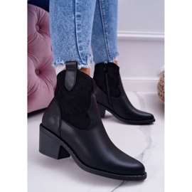 S.Barski Botas de cowboy pretas femininas Barski 30-20 preto 2