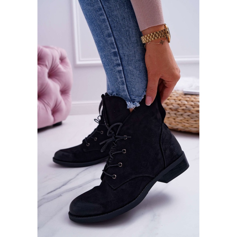 S.Barski Botas altas femininas em camurça preta Barski 75-13 preto 1