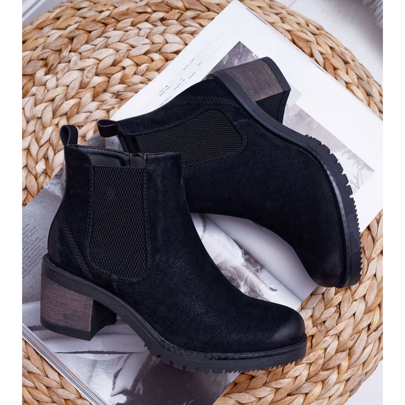 Botas femininas de salto alto Sergio Leone Black Br BT702 preto 1