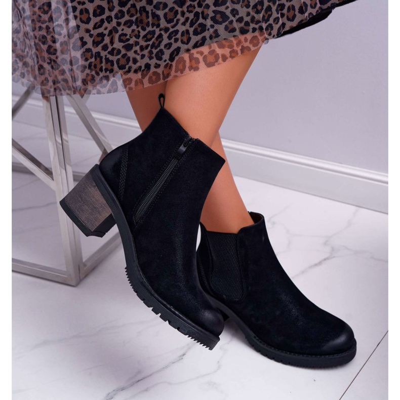 Botas femininas de salto alto Sergio Leone Black Br BT702 preto 2