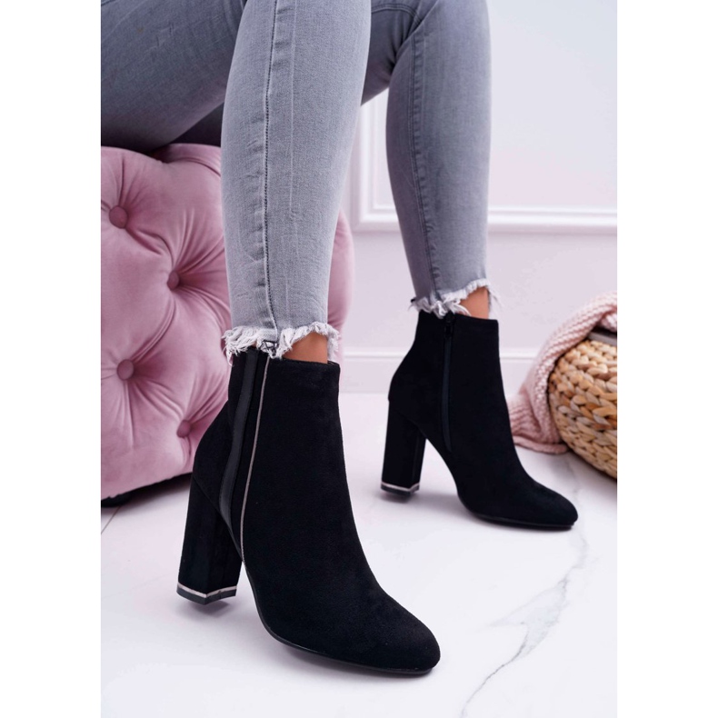 FE1 Botas femininas de salto alto pretas domeno preto 1