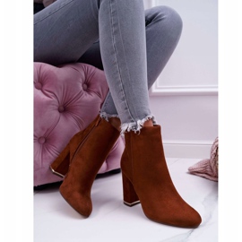 Botas femininas de salto alto Camel Sadie castanho 2