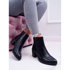 IdealDept Duo preto com botas de salto feminino 2