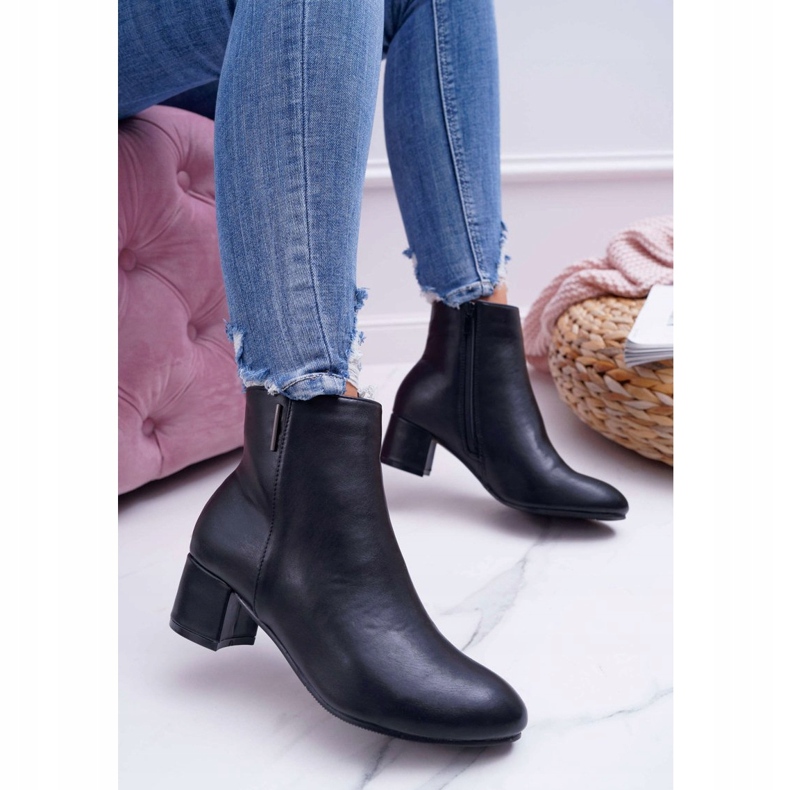 EVE Botas pretas femininas no salto quente Fiorelli preto 2