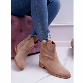 MSMG Botas femininas tornozelo bege Ellen 2
