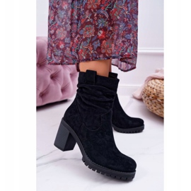 FB2 Botas de salto feminino camurça preta Celma preto 1