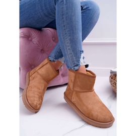 FRJ Botas de neve quentes femininas Camel Puffen marrom 2