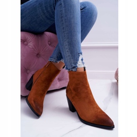 Moow Botas de salto feminino camurça camelo Niki marrom 2