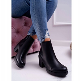 BUGO Botas de salto feminino pretas Veba preto 2