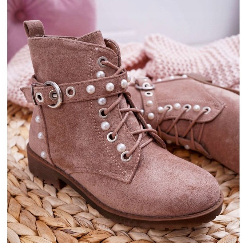 FP1 Botas infantis Pearls Khaki Nargos rosa 1 FP1 Botas infantis Pearls Khaki Nargos rosa 1