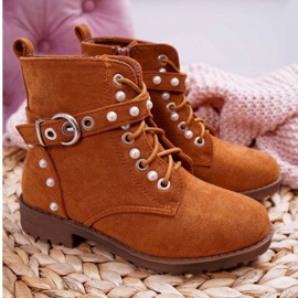 FP1 Botas infantis Pearl Camel Nargos castanho 2
