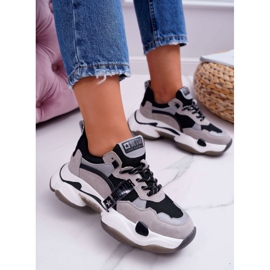 Sapatas esportivas femininas Big Star por Daniel Lopez Gray FF274427 cinza 1