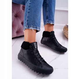 Tênis feminino Big Star High Warmed Black EE274145 preto 1